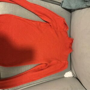 Women's burnt orange Crew Neck Sweater